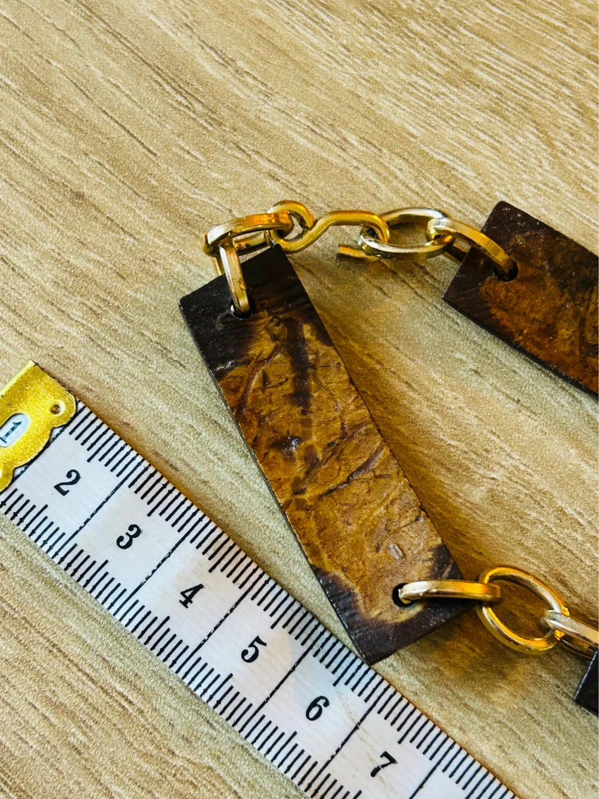 Vintage gesneden kokosnoot collier - etnische bohemien geest – photo 5